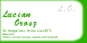 lucian orosz business card